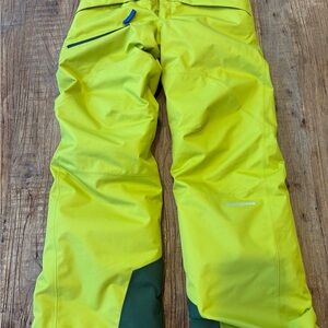 Patagonia boys Bright chartreuse insulated Snow Pants
